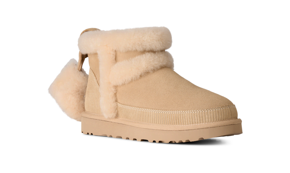 Women's Suede Mini Boot With Removable Charm
