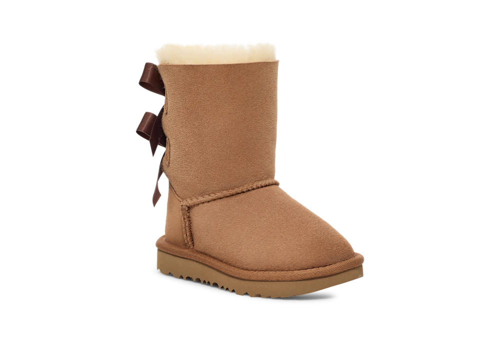 Toddler Sheepskin Bow Boot - Black