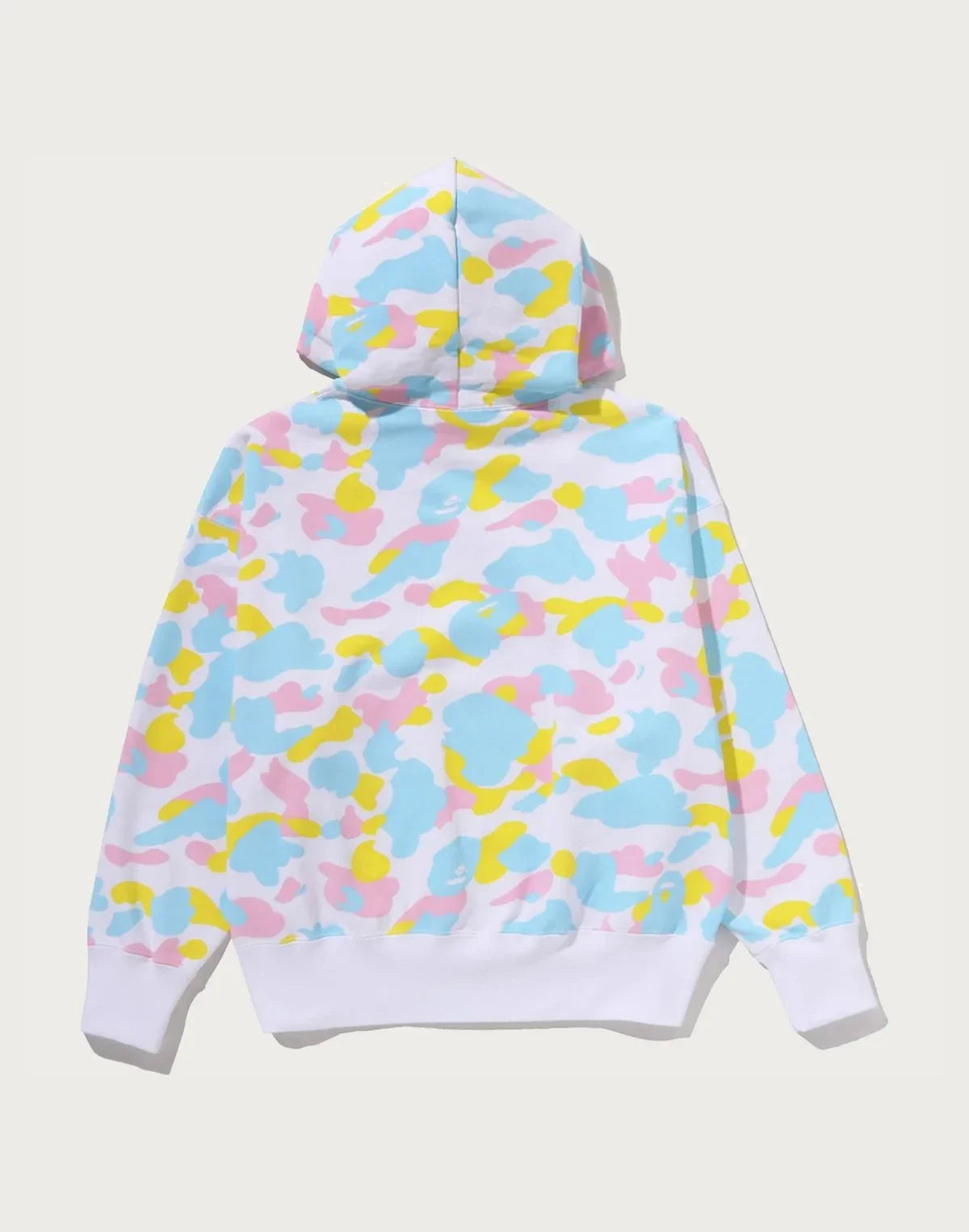 Women's Oversized Camouflage Pullover Hoodie - White