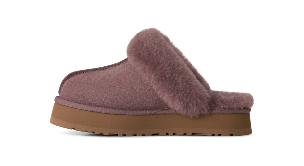 Women's Suede Platform Slipper - Brown