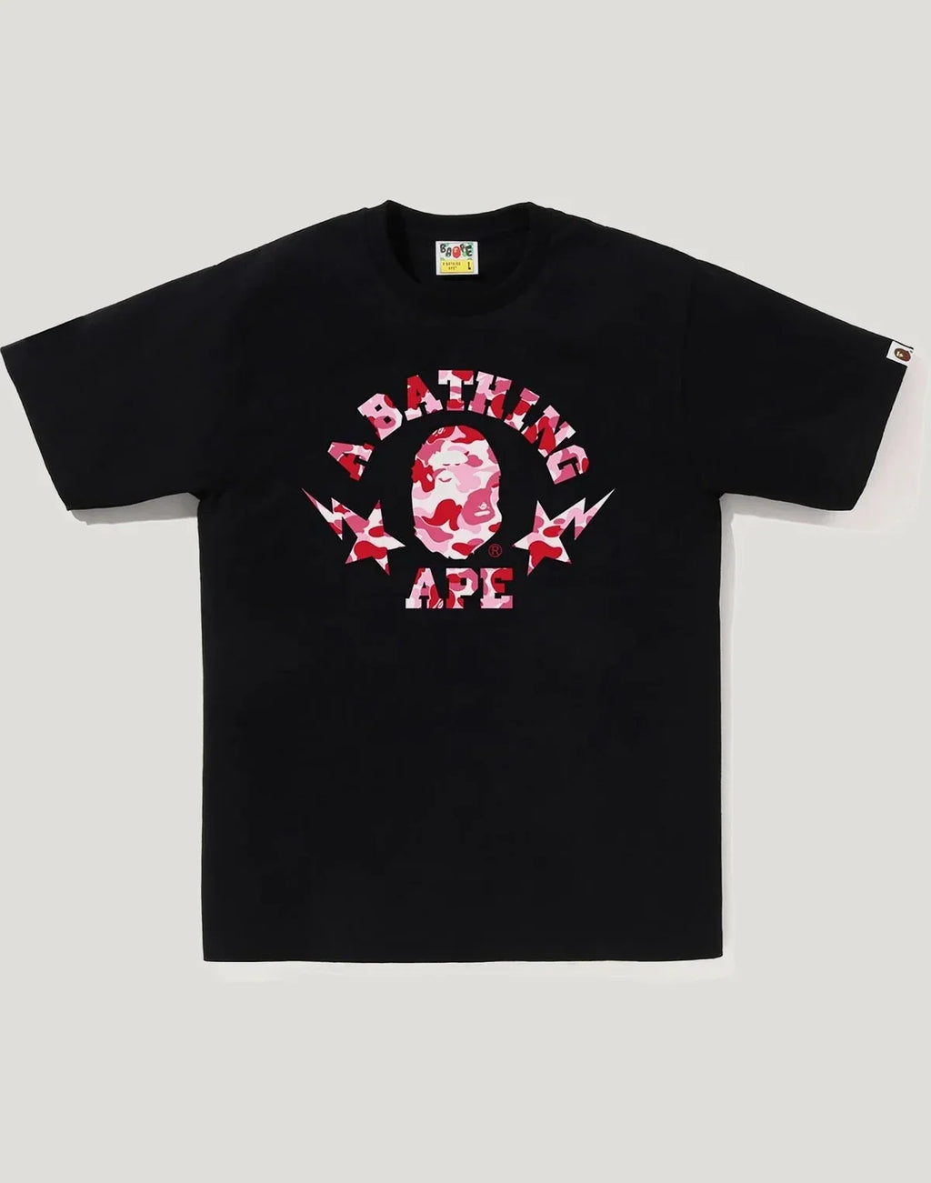 Men's Cotton Camo Graphic T-Shirt - Black Pink