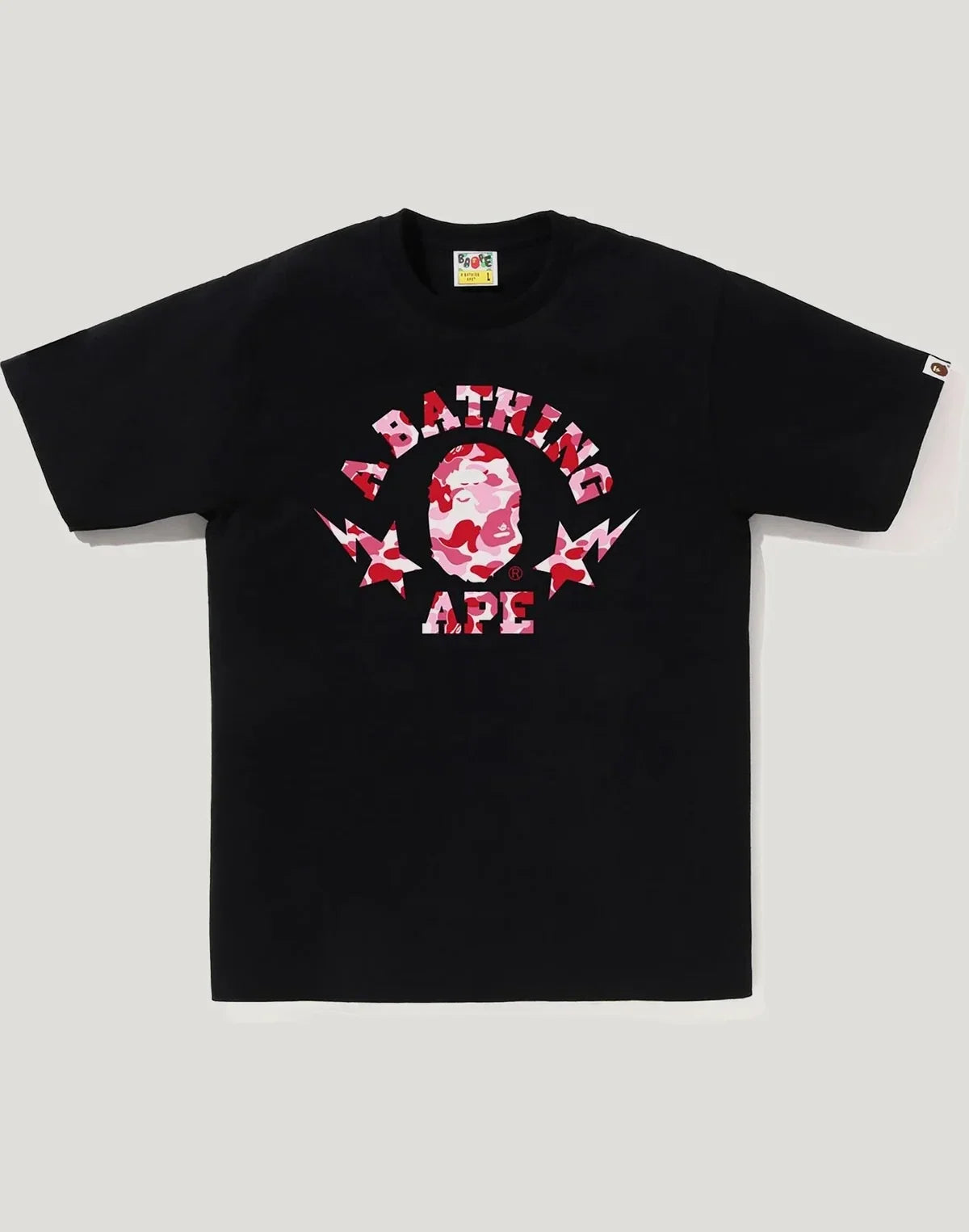 Men's Cotton Camo Graphic T-Shirt - Black Pink