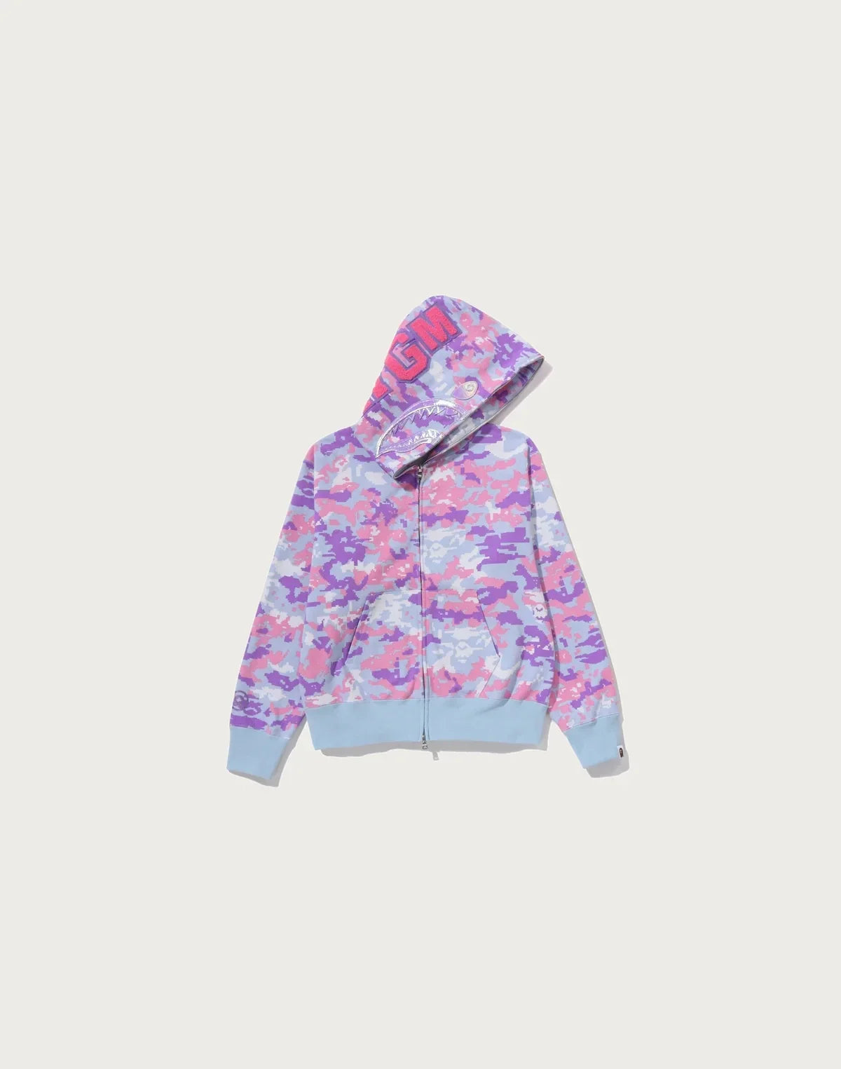 Pixel Camo Full-Zip Graphic Hoodie - Green