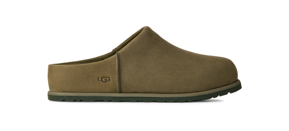Men's Waterproof Nubuck Slip-On Clog - Olive