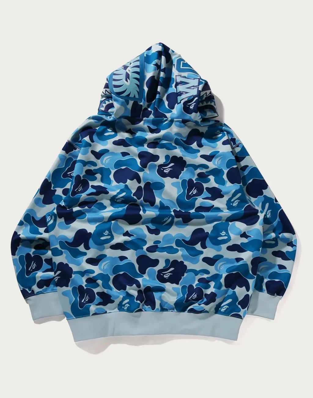 Relaxed Polyester Camo Full-Zip Hoodie - Green