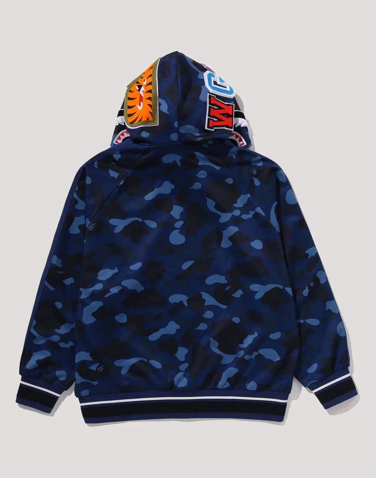 Camo Hooded Track Jacket - Purple