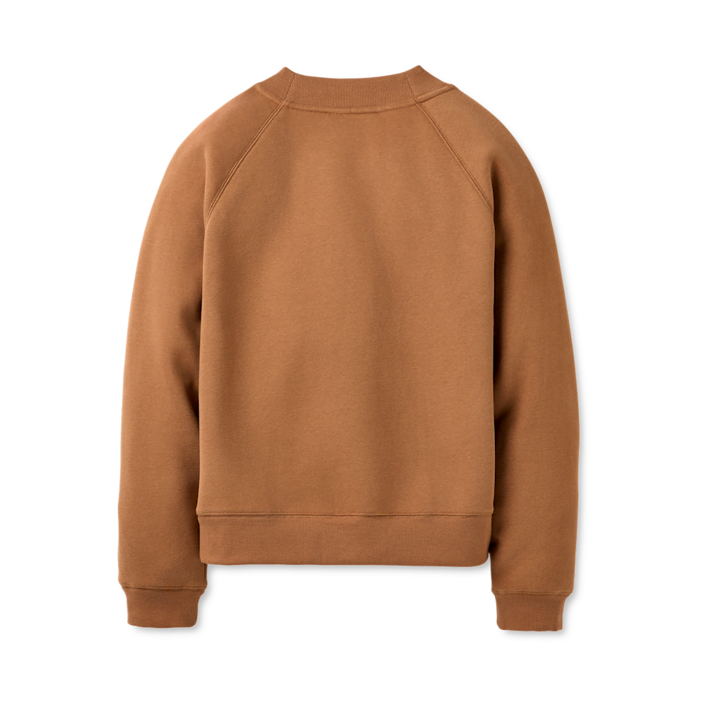 Women's Chenille Appliqué Crewneck Sweatshirt - Chestnut