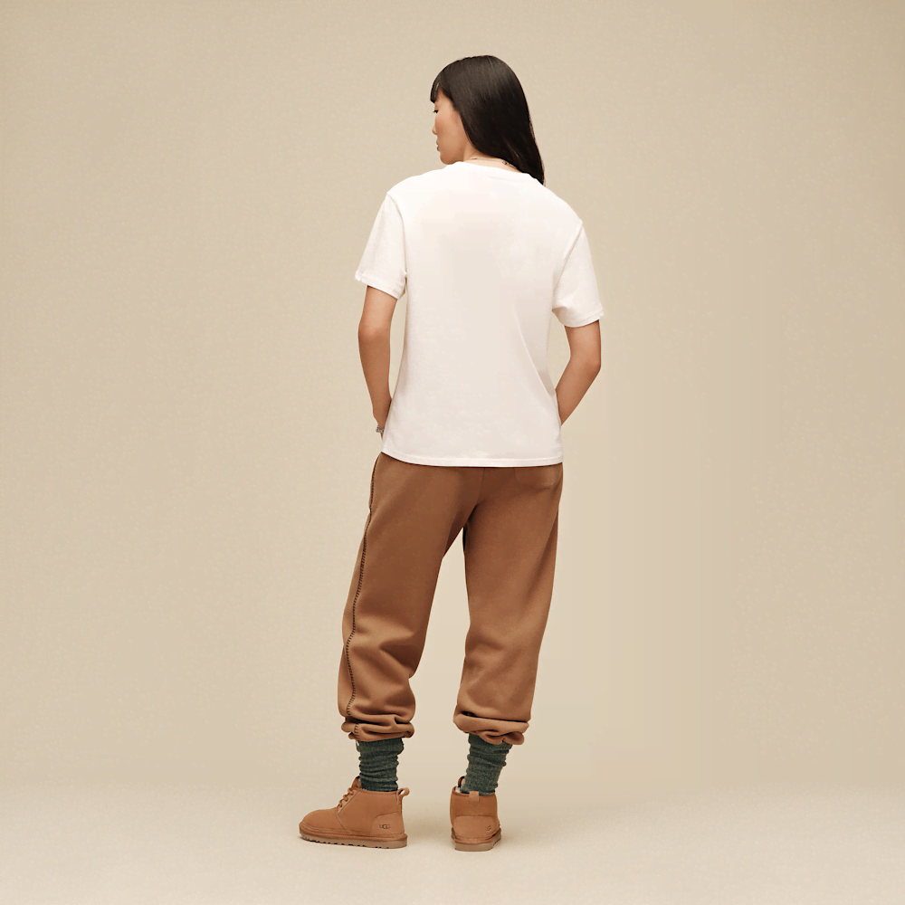 Women's Rib Knit Slouchy Crew Socks - Sand