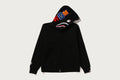 Full-Zip Graphic Hoodie - Black
