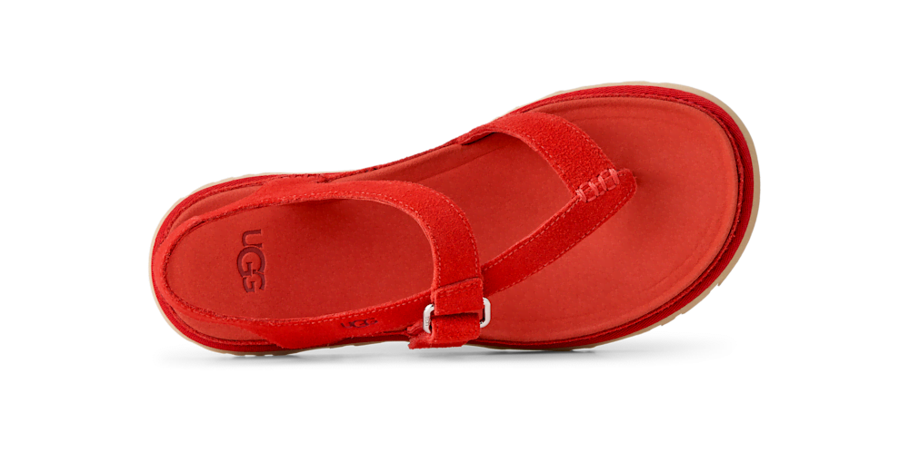 Women's Suede Toe-Post Sandal - Wheat