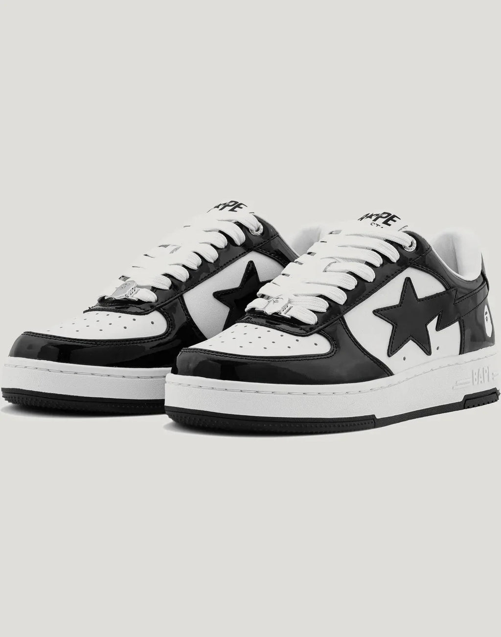 Men's Leather Low Top Sneakers - Black