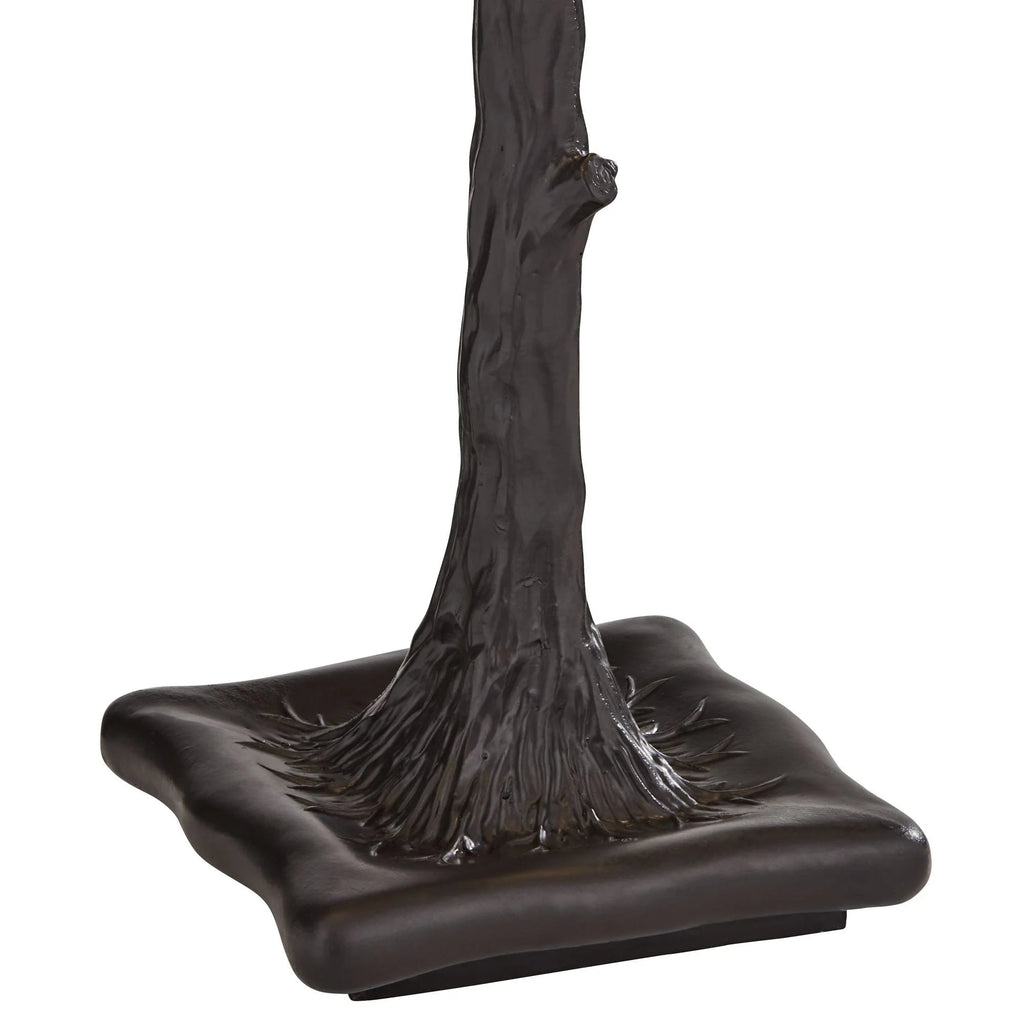 Robert Louis Tiffany Table Lamp 26 inch High Dark Bronze Cherry Blossom Stained Art Glass Shade