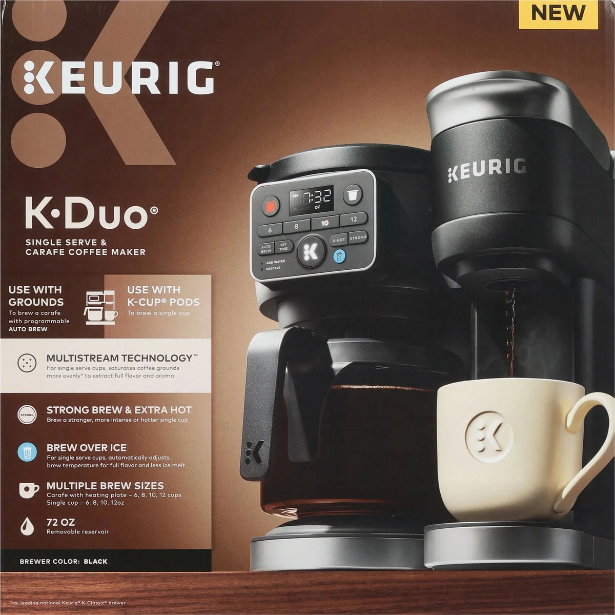 Keurig Hot & Iced Single Serve And Carafe Coffee Maker, 72oz - K-Duo Gen 2