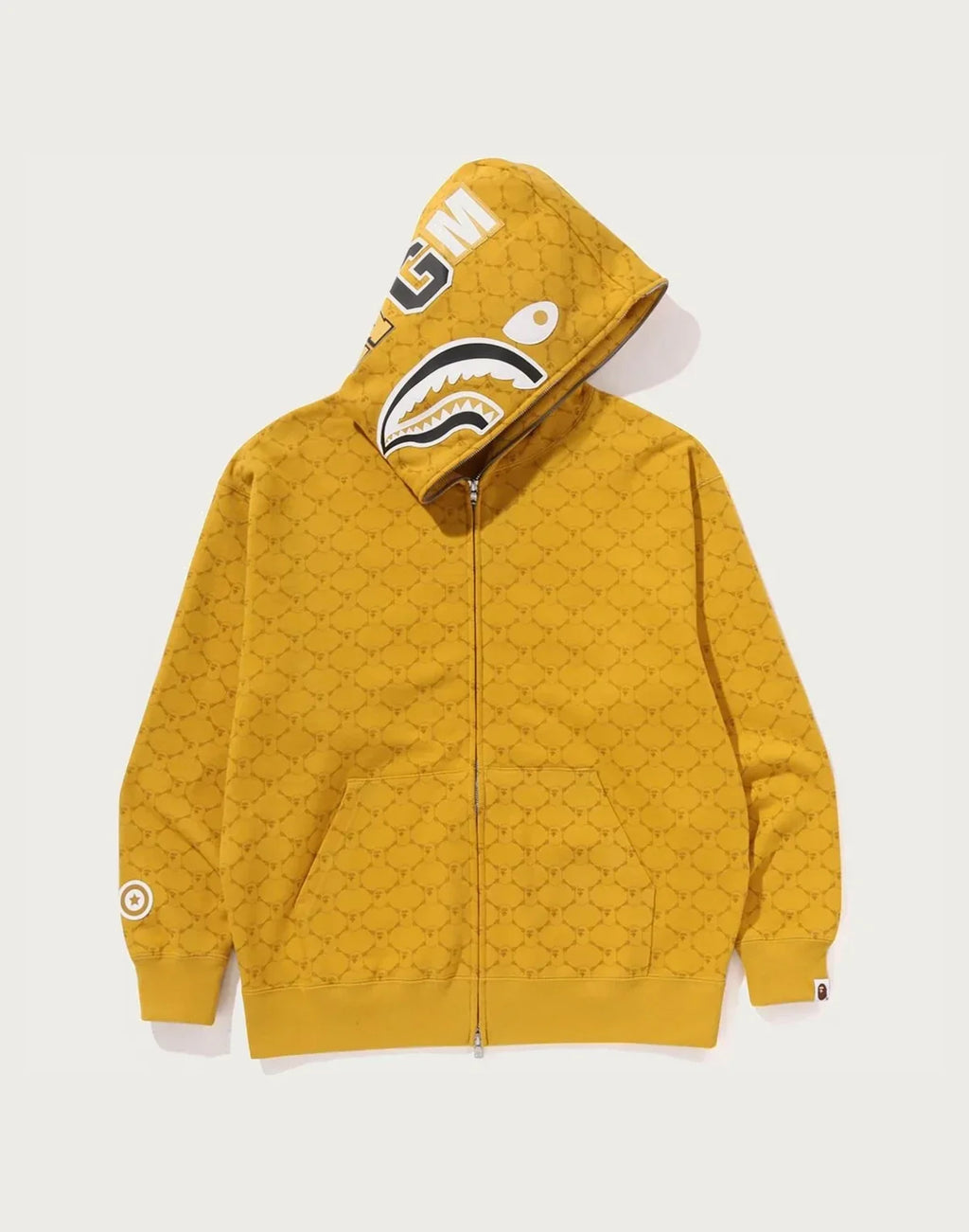 Relaxed Monogram Full-Zip Hoodie - Brown