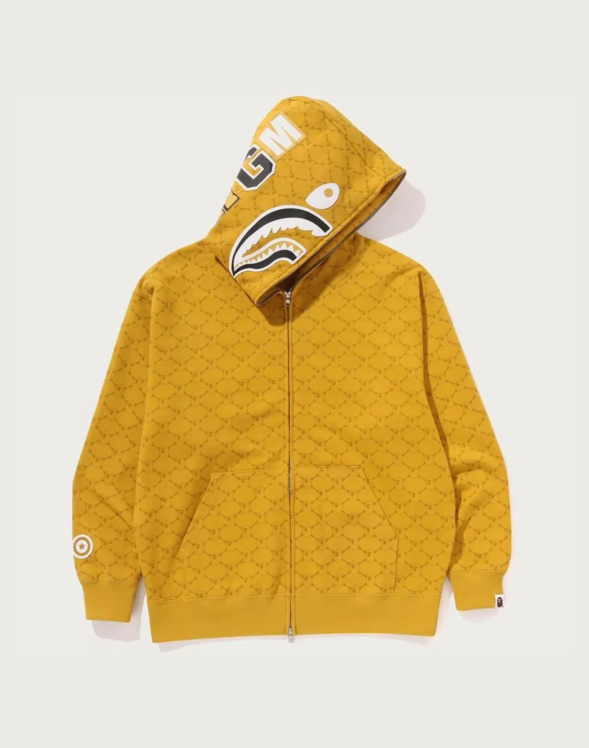 Relaxed Monogram Full-Zip Hoodie - Brown