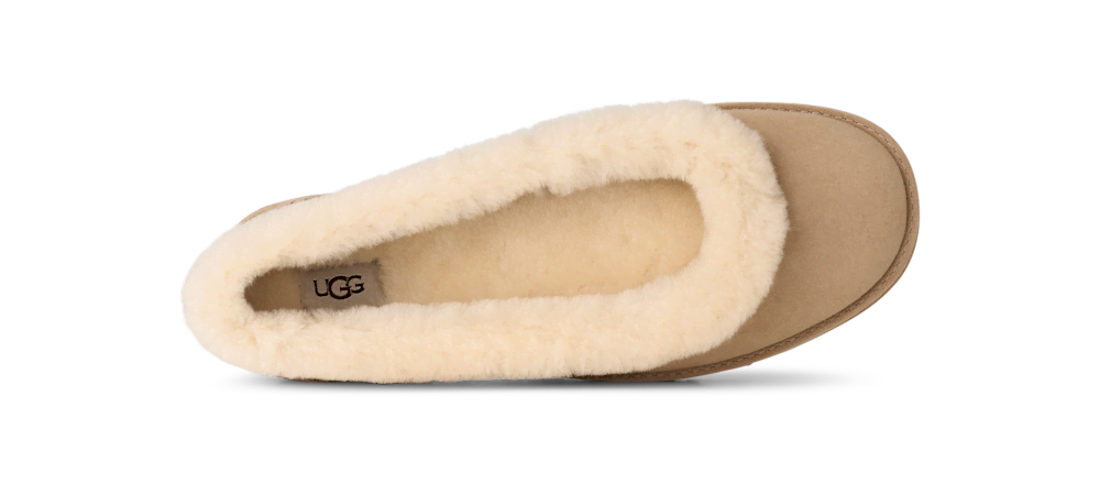 Women's Suede Ballet Flat - Chestnut