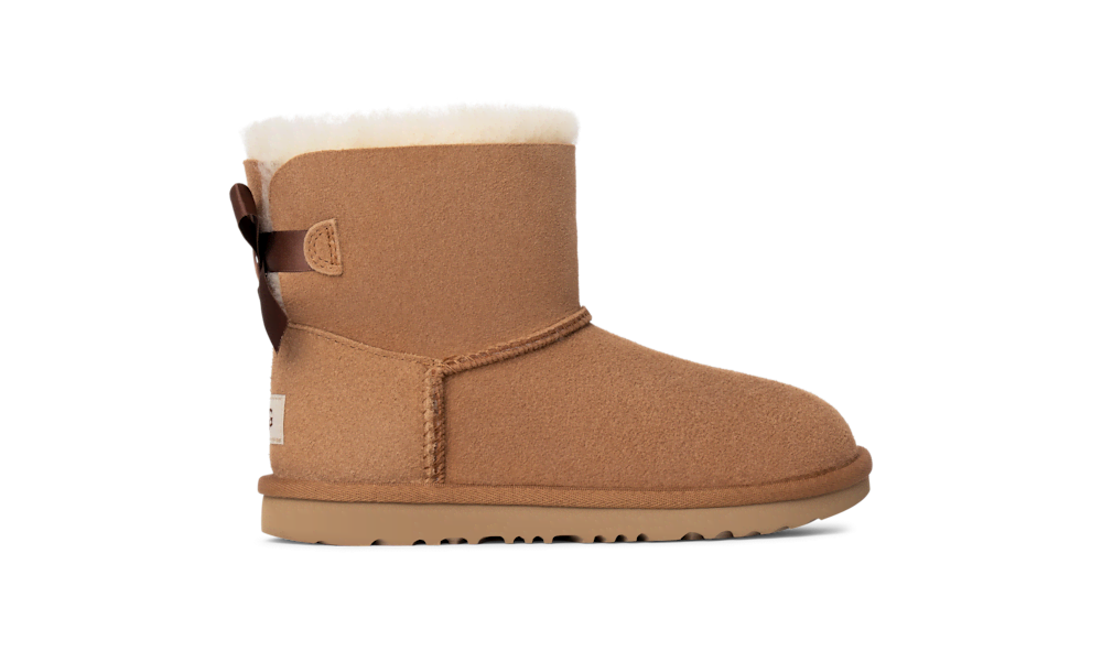 Kids' Mini Sheepskin Bow Boot - Brown