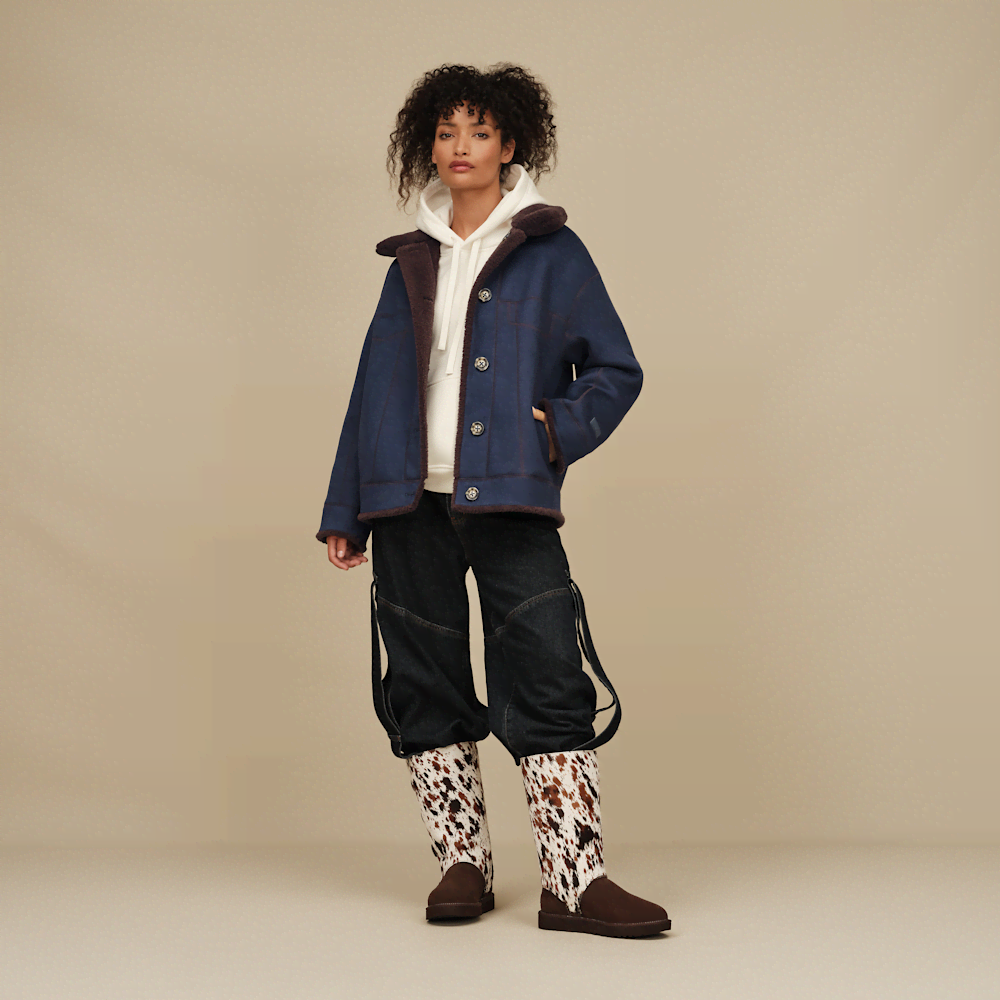 Women's Convertible Tall Cow Print Boot