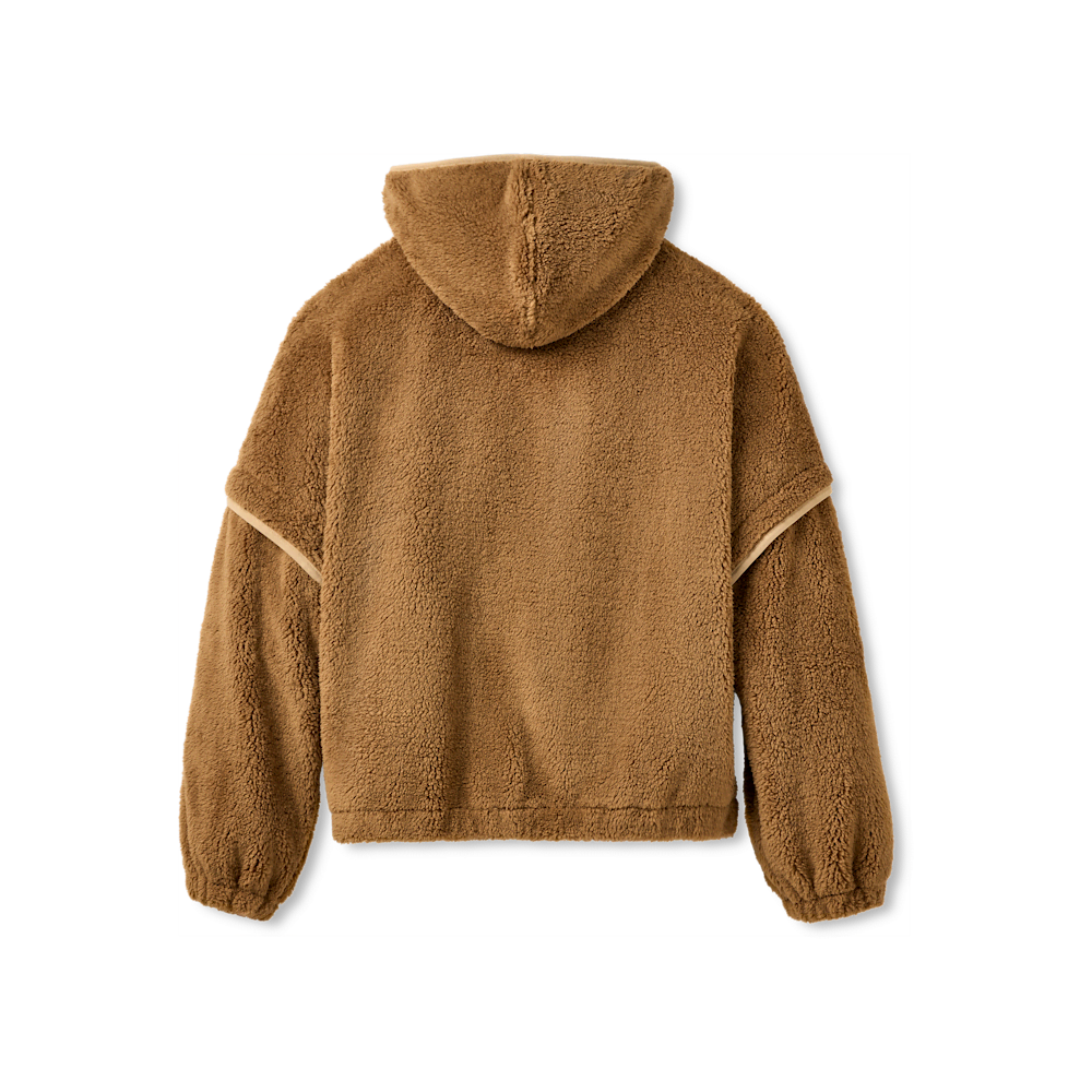 Women's Plush Fleece Zip Hoodie - Chestnut