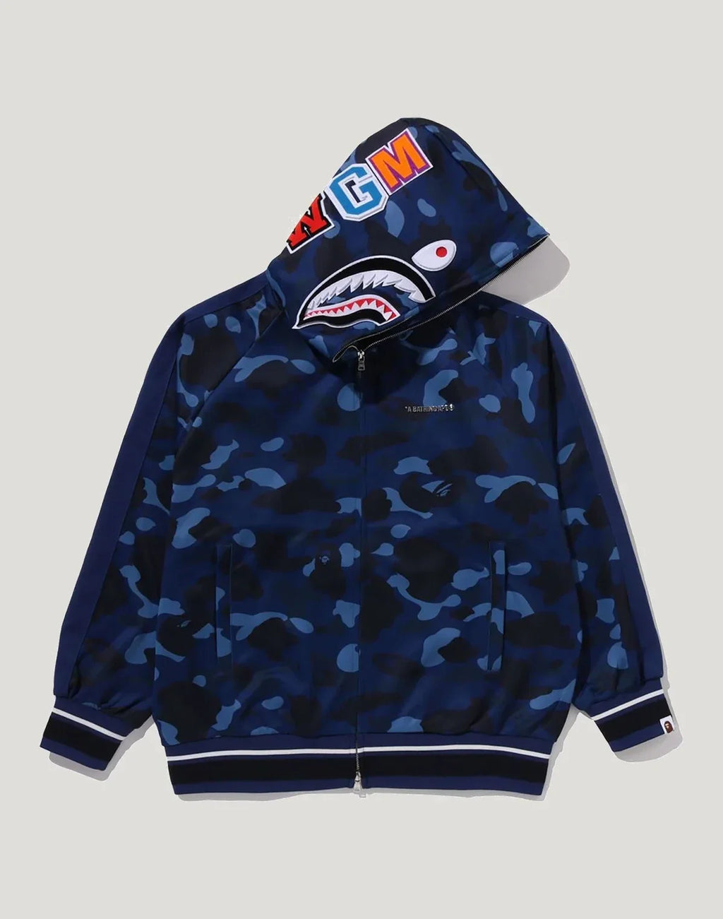 Camo Hooded Track Jacket - Purple