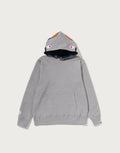 Camo Print Pullover Hoodie - Gray