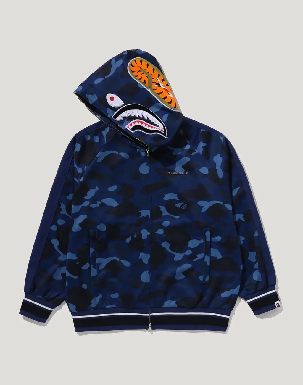 Camo Hooded Track Jacket - Purple