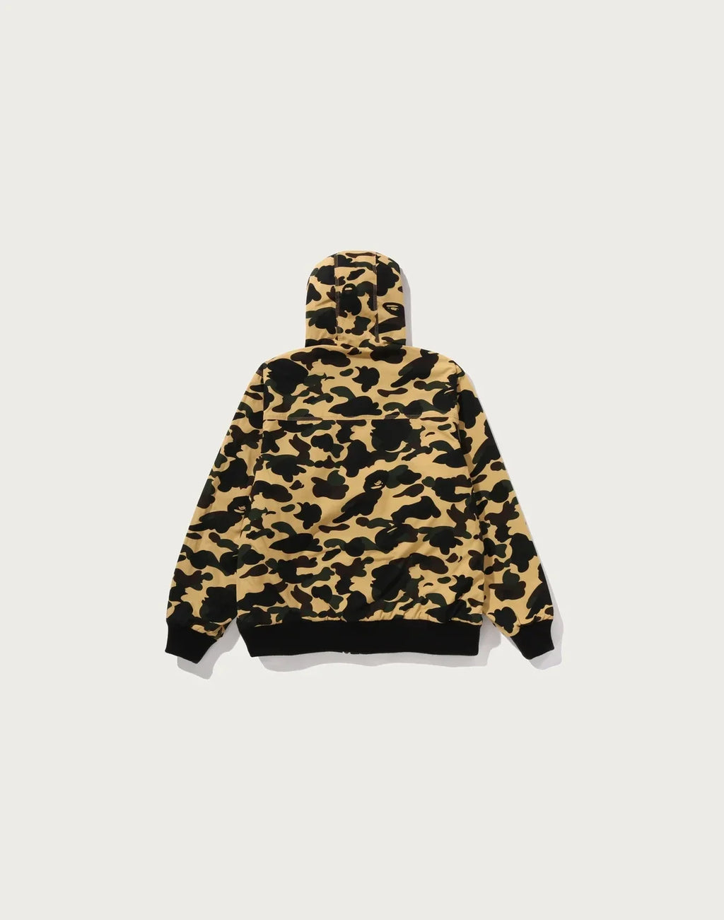 Men's Reversible Camouflage Zip Hoodie Jacket - Yellow