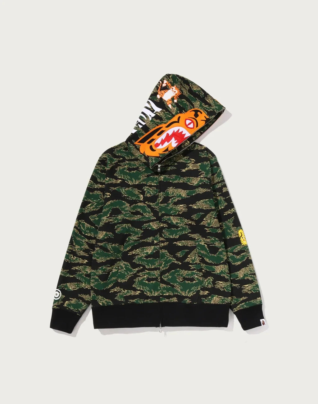 Men's Tiger Graphic Zip Hoodie - Green