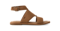 Women's Suede Square-Toe Cutout Sandal - Mustard