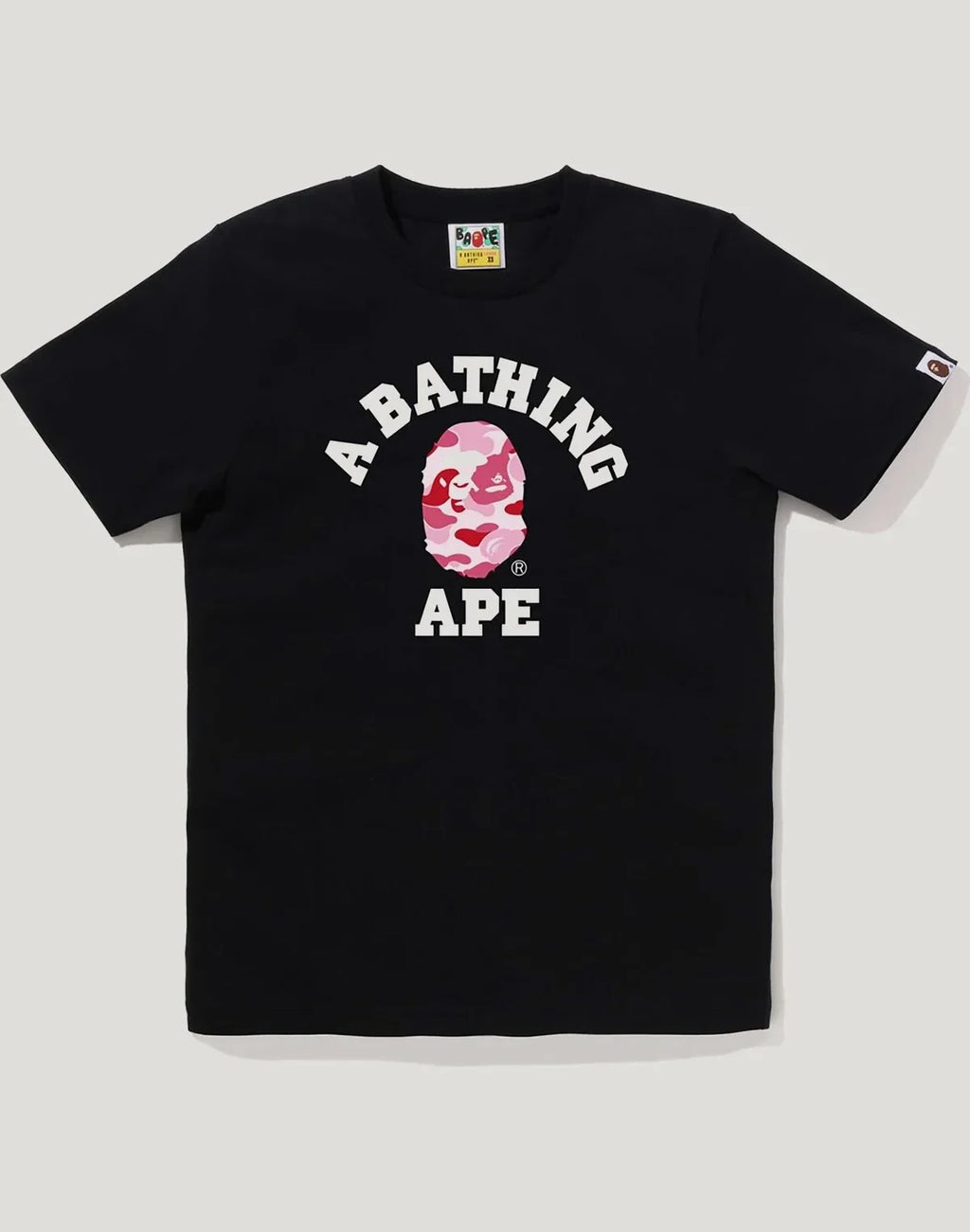 Women's Cotton Camo Graphic T-Shirt - Black Pink