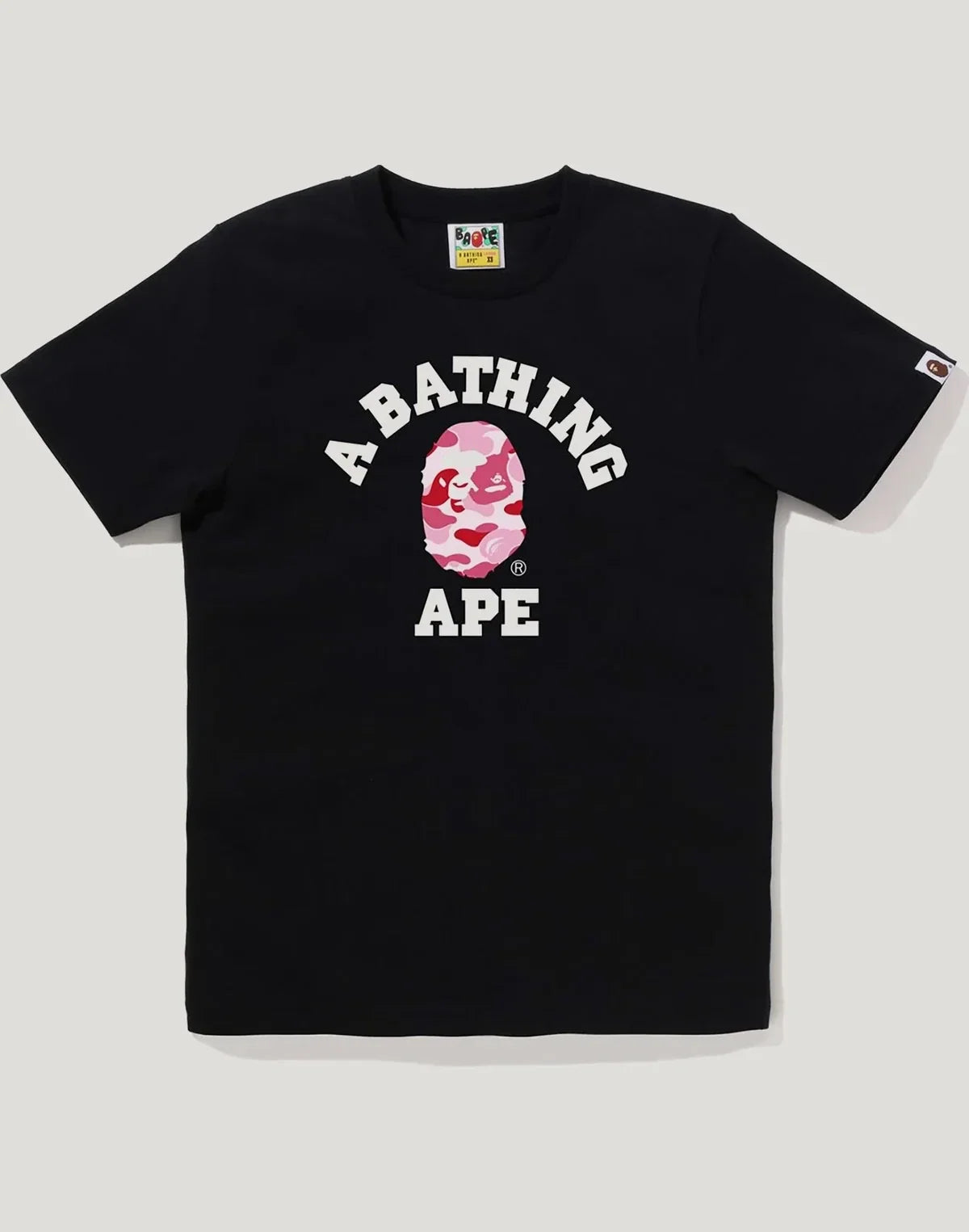 Women's Cotton Camo Graphic T-Shirt - Black Pink