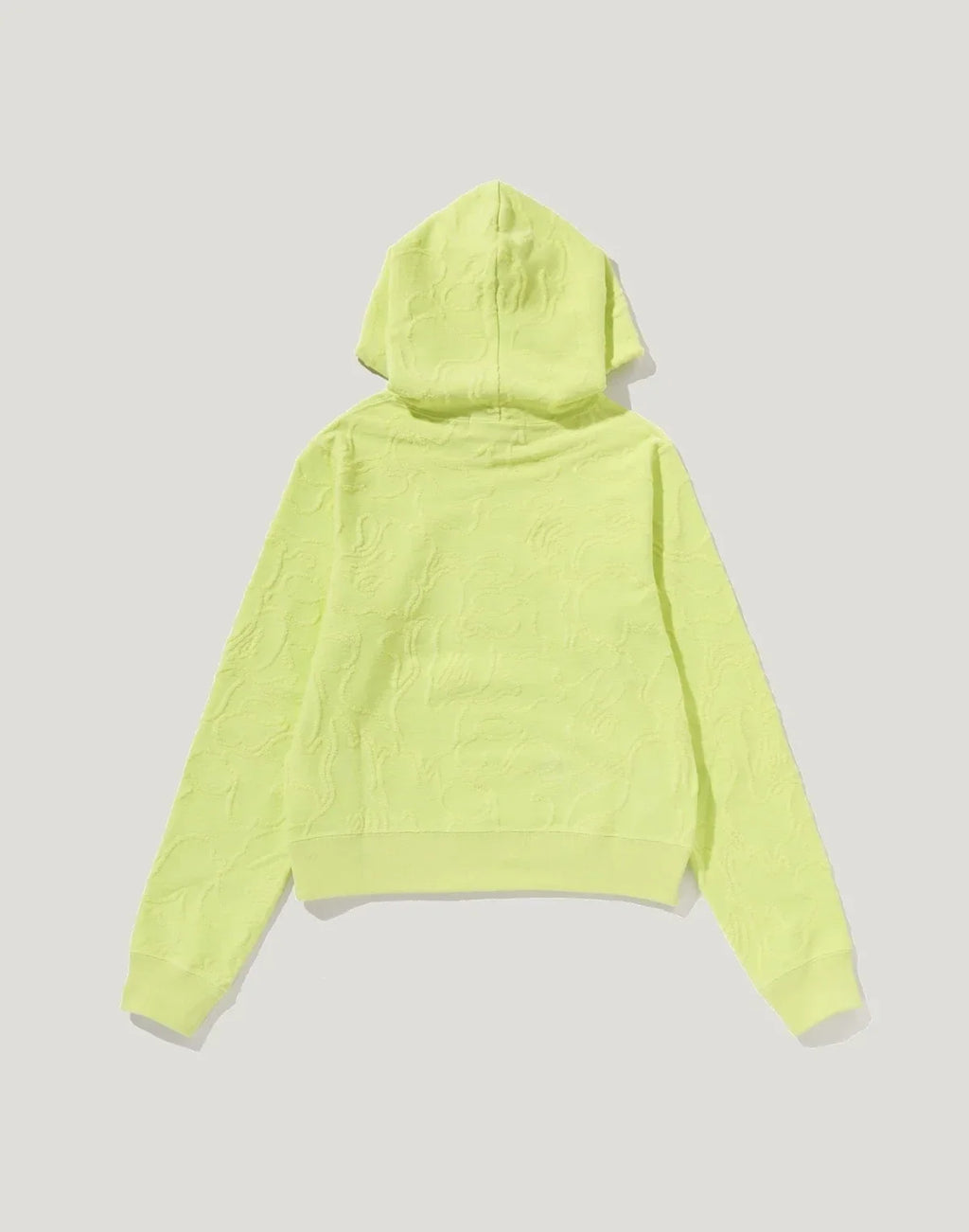 Women's Cotton Jacquard Pullover Hoodie - Yellow