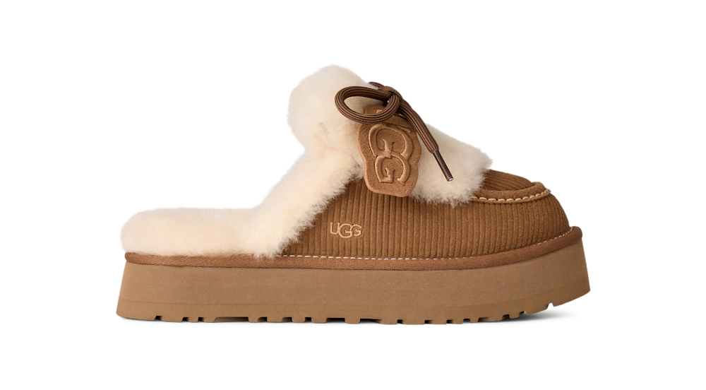 Women's Suede Platform Slipper - Chestnut