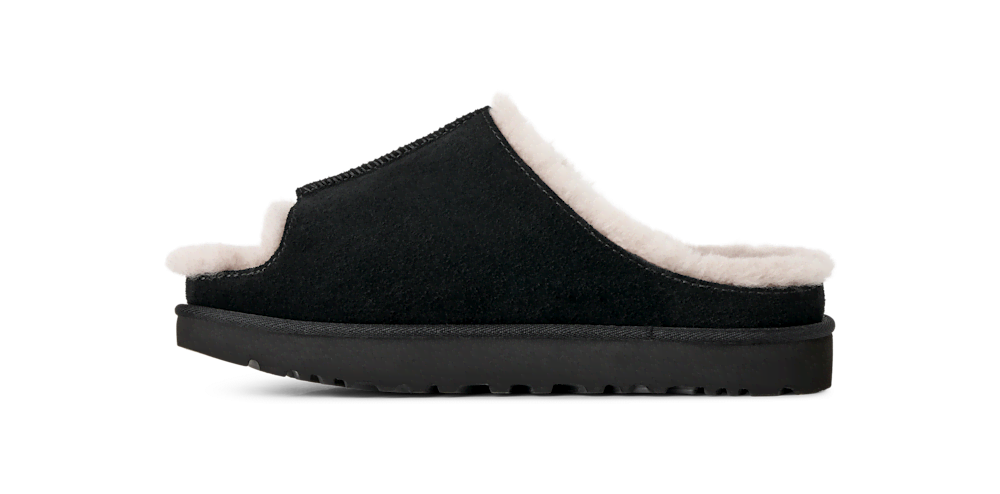 Women's Sheepskin-Lined Suede Slide