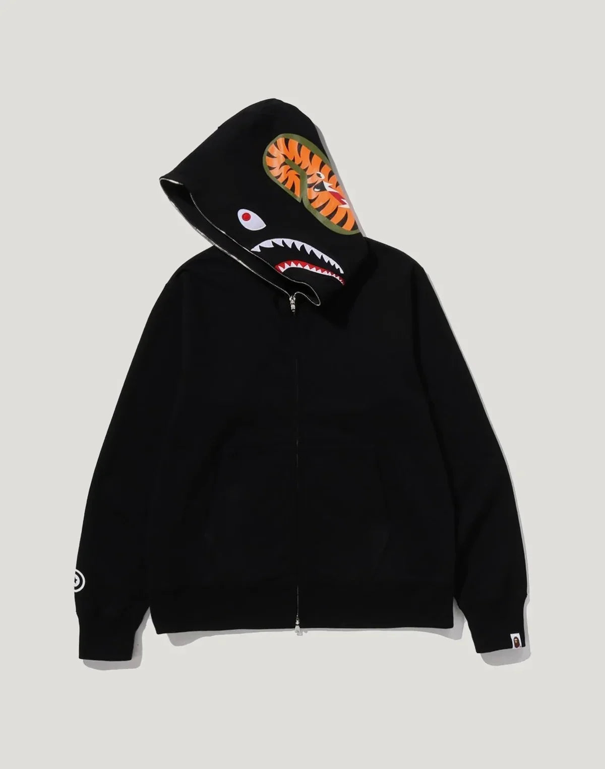 Full-Zip Cotton Hoodie - Black