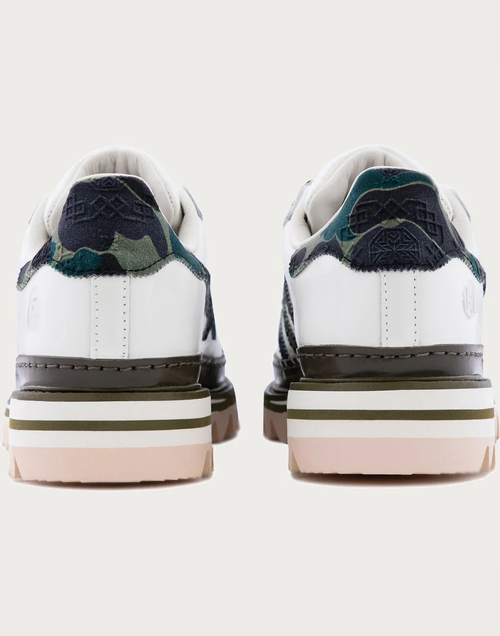 Men's Leather Low Top Sneakers - White