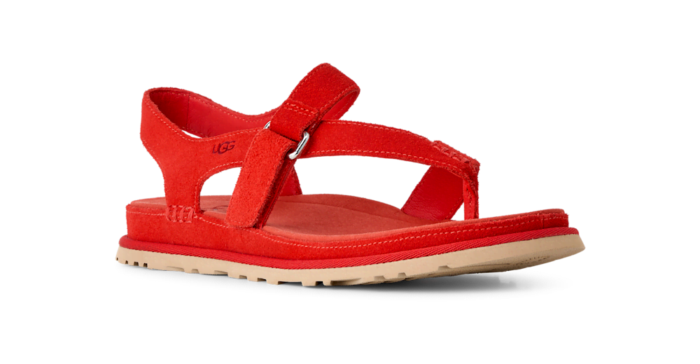 Women's Suede Toe-Post Sandal - Wheat