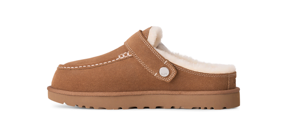 Women's Suede Adjustable-Strap Clog - Dusty Orchid