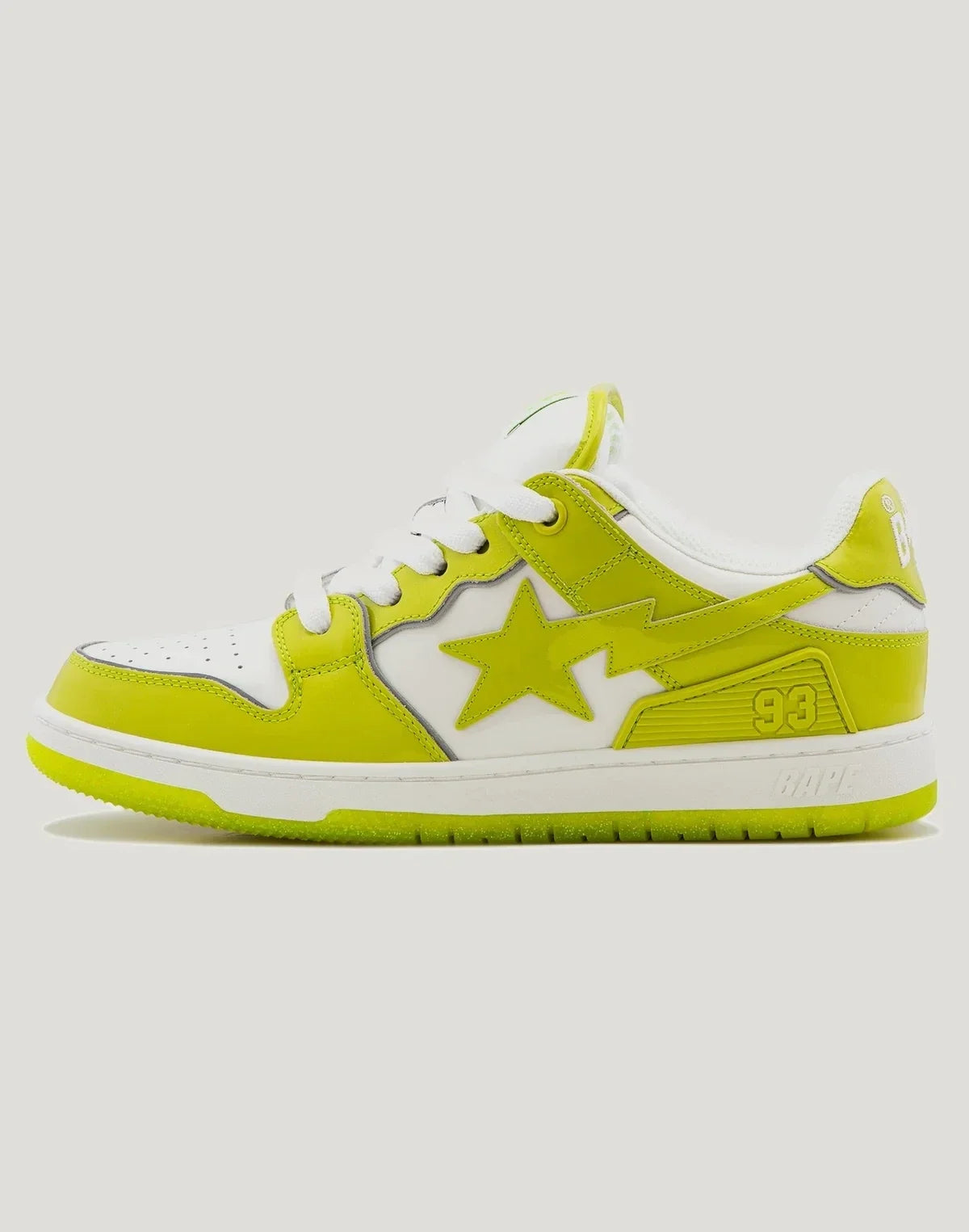 Men's Leather Low Top Sneakers - Green