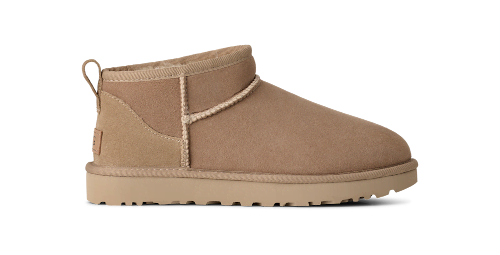 Women's Ultra-Short Sheepskin Boot - Grey