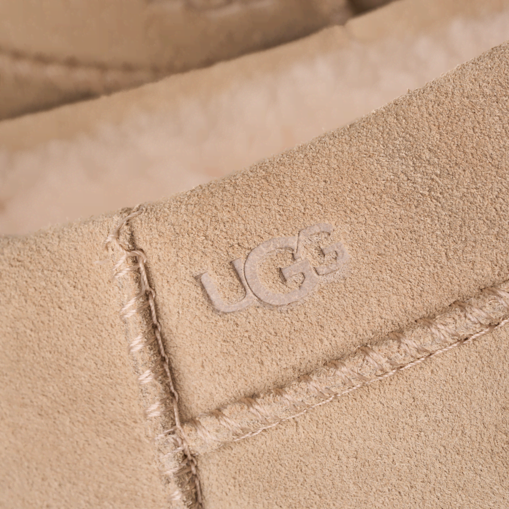 Women's Suede Sheepskin-Lined Clog - Chestnut