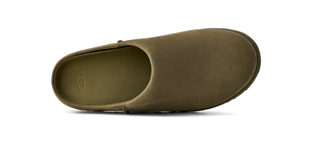 Men's Waterproof Nubuck Slip-On Clog - Olive