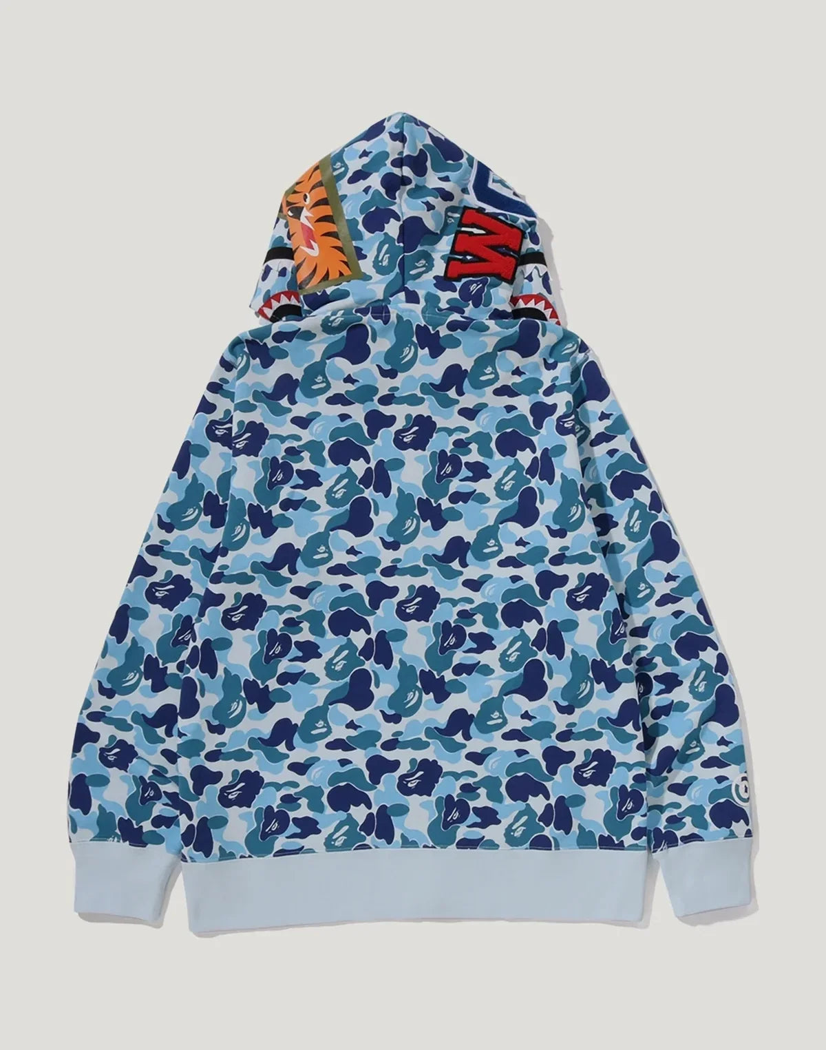 Camo Double-Graphic Full-Zip Hoodie - Blue