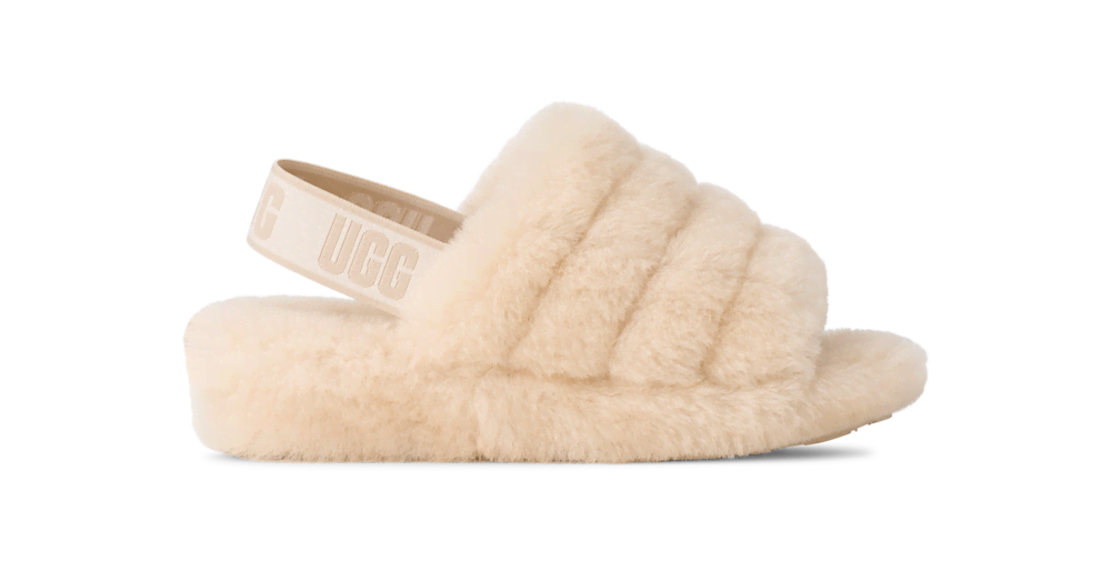 Women's Sheepskin Platform Slide - Black