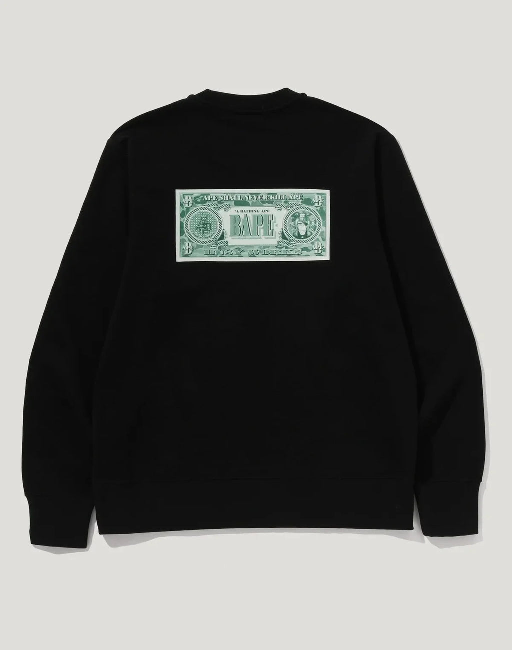 Men's Relaxed Banknote Print Crewneck Sweatshirt
