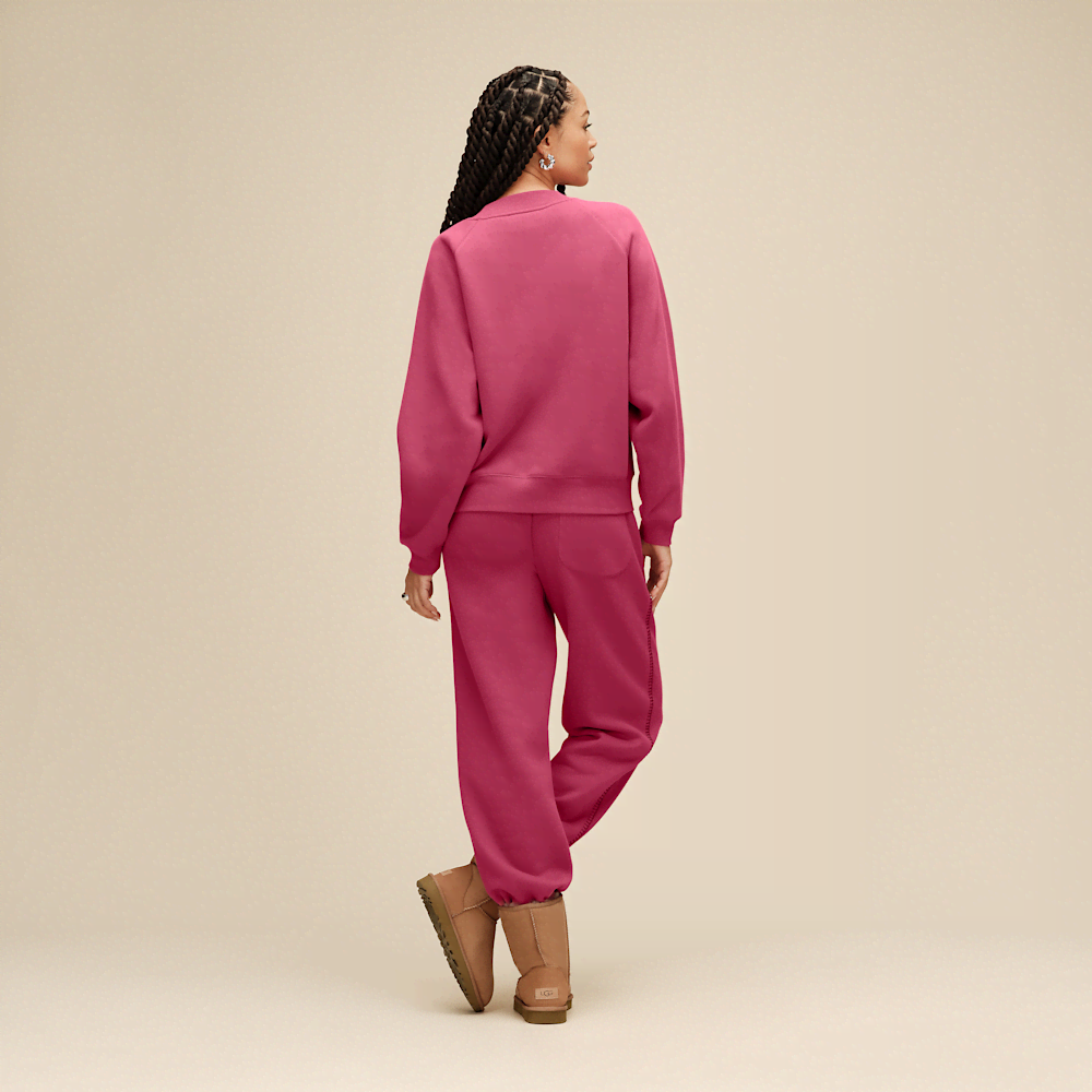 Women's Chenille Appliqué Crewneck Sweatshirt - Chestnut