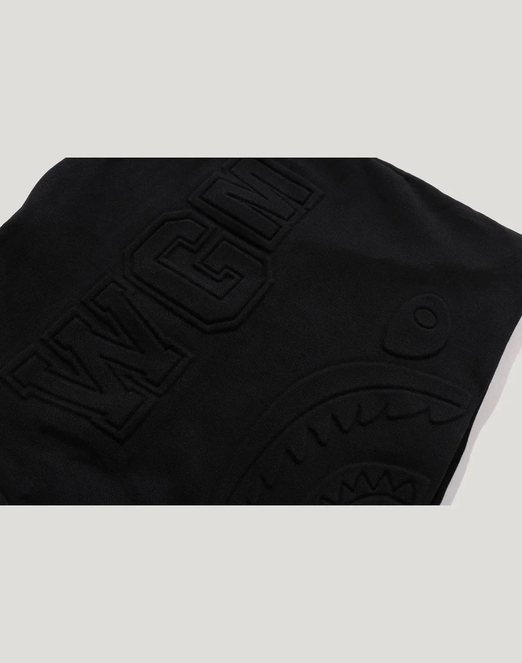 Padded Cropped Graphic Hoodie - Black