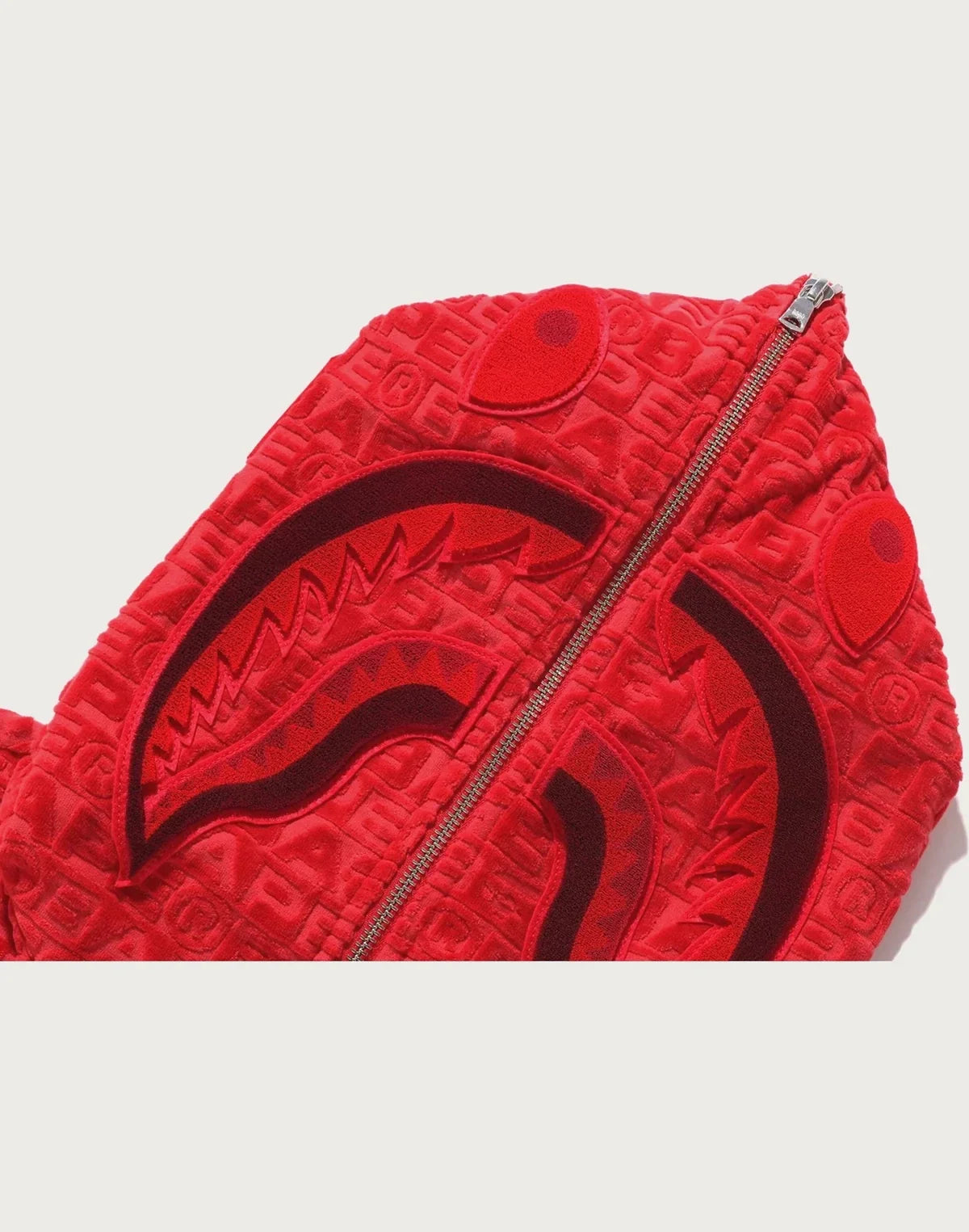 Relaxed Sport Print Hoodie - Red