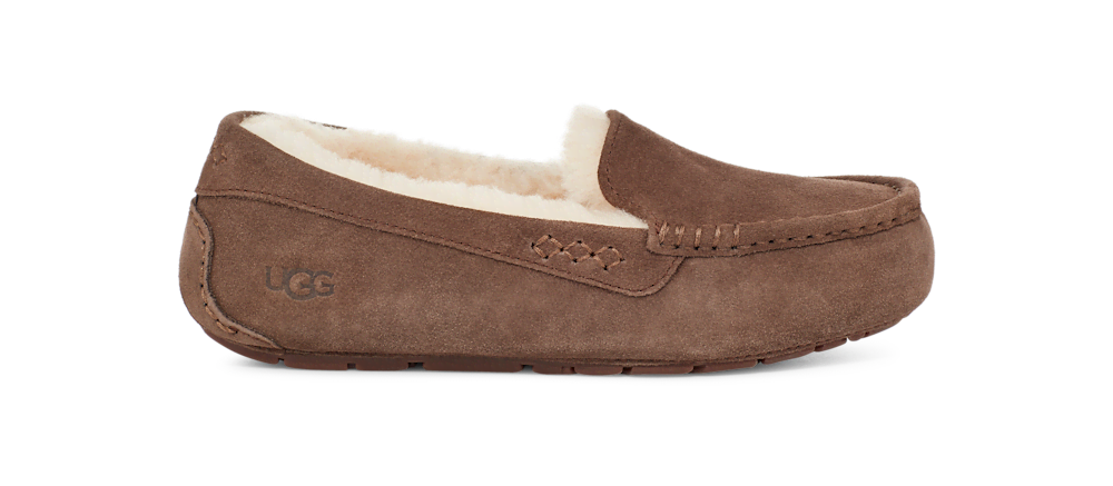 Women's Water-Resistant Suede Moccasin Slipper - Black