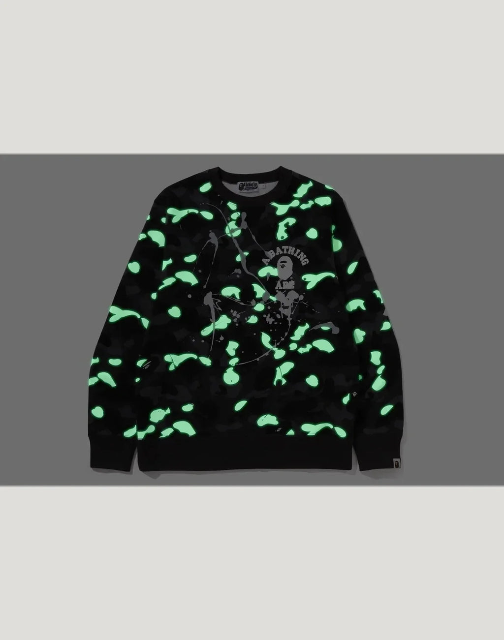 Men's Cotton City Camo Crewneck Sweatshirt - Black
